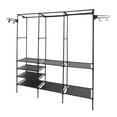 Large & Durable Multifunctional Metal Garment Rack, Portable Wardrobe for Hanging Clothes