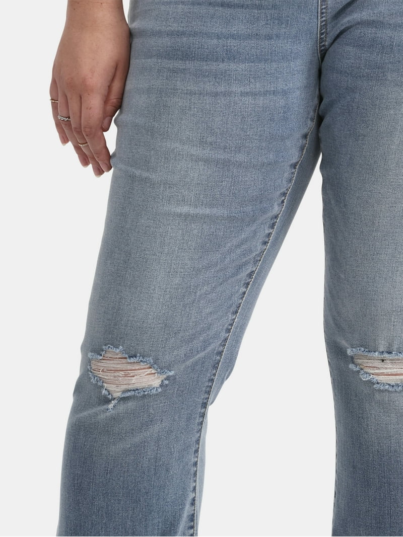ONLBLUSH Double Waistband HW SK ANK DOT, blauw (light blue denim), (XL) W x 32L