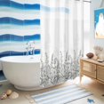 thumbnail image 5 of No Hook Shower Curtain, Wildflowers Shower Curtains for Bathroom with See Through Top Window, Spring Country Black Grey Floral Leaf Plant Waterproof & Washable Bath Curtain Small Stall 36"x78", 5 of 9