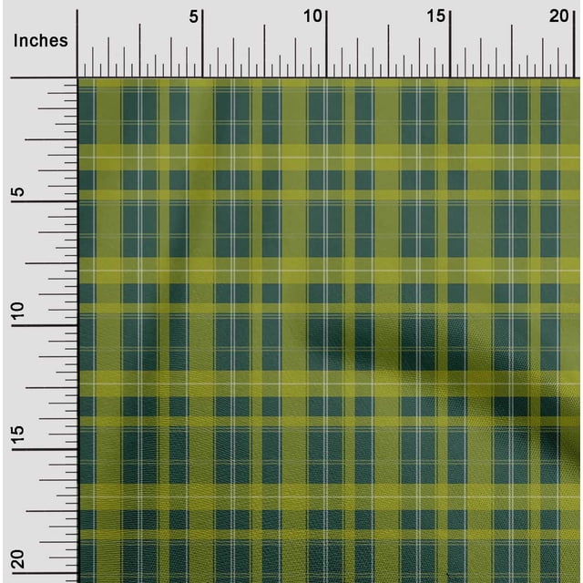 oneOone Polyester Lycra Fabric Madras Check Print Fabric BTY 56 Inch Wide