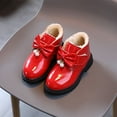 thumbnail image 2 of HBFAGFB Chaussures en Cuir pour Filles à la Mode Automne Hiver Semelle Épaisse Antidérapantes Bottes de Neige Rouges Taille 34, 2 of 6