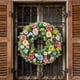 thumbnail image 5 of Corona colorida de primavera y verano, corona decorativa para puerta, guirnalda de flores artificiales. 35 centímetros, 5 of 8