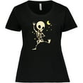 thumbnail image 3 of Inktastic Cute Dancing Skeleton Women's Plus Size T-Shirt, 3 of 5