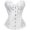 A3_White, variant on VISALY Women Jacquard Corset Boned Shapewear Tummy Control Waist Cincher Support Slim Body Shaper Lace Up Push Up Strapless Corset Going Out Tank Tops Vintage Casual Waist Cincher Bustier Beige L