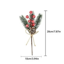 Ongmies Christmas Evergreen Pine Branches, Artificial Christmas Needle Pick – Featuring Golden Berries, Pinecone, And Rustic Bow, Perfect For Centerpieces, Pine Cone Floral Sprays Decoration