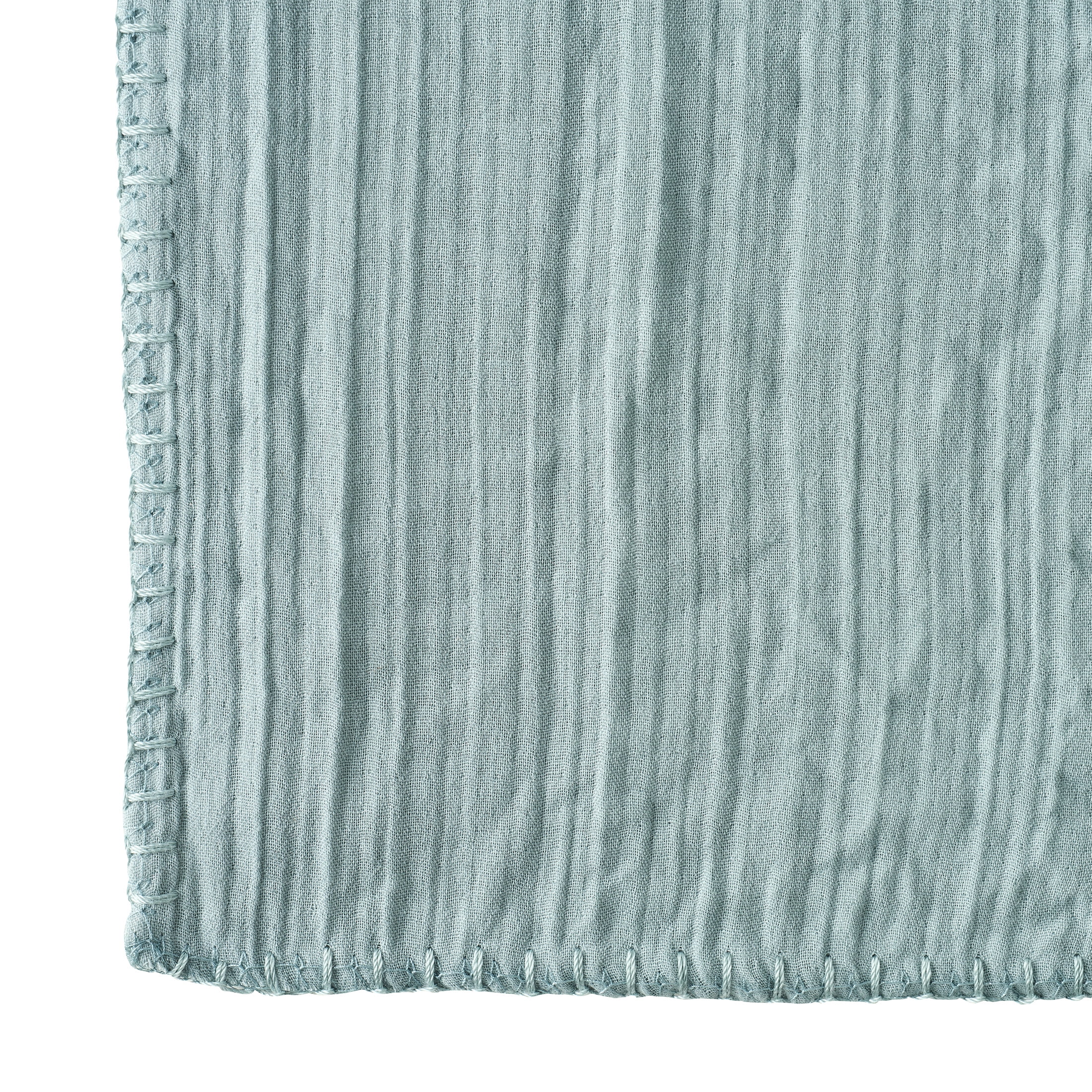 My Texas House Palmer Green Muslin Flannel Bed Blanket, King