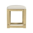 thumbnail image 3 of Picket House Furnishings Woodridge Dressing Stool with White Fabric in Natural, 3 of 8