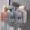 thumbnail image 4 of Wall Mounted Toothbrush Organizer with 6 Slots and 3 Cups for Bathroom Storage, 4 of 6