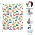 thumbnail image 4 of White Cartoon Dinosaurs Trees Pattern Blanket,Comfortable Soft Flannel Throw Blanket,All Season,Warm Lightweight Blankets for Sofa Bed Couch Living Room Chair,30"x40", 4 of 4