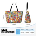 thumbnail image 4 of Xecao Boho Cute Owls for versatile beach bag for women includes zipper pockets and waterproof material, ideal for vacations and adventures., 4 of 7