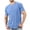 A Light Blue, variant on HAOTAGS Mens T-Shirt Short Sleeve Crew Neck Soft Tees Classic Plain Tshirts Black Size L