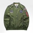 thumbnail image 1 of New Men Embroidered Nasa Jacket Military Army Flight Bomber Thin Jacket-week, 1 of 1