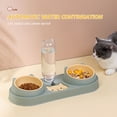 thumbnail image 4 of Double Dog Cat Bowls With Water Dispenser Tilted Cat Food Dishes For Indoor Pet, 4 of 5