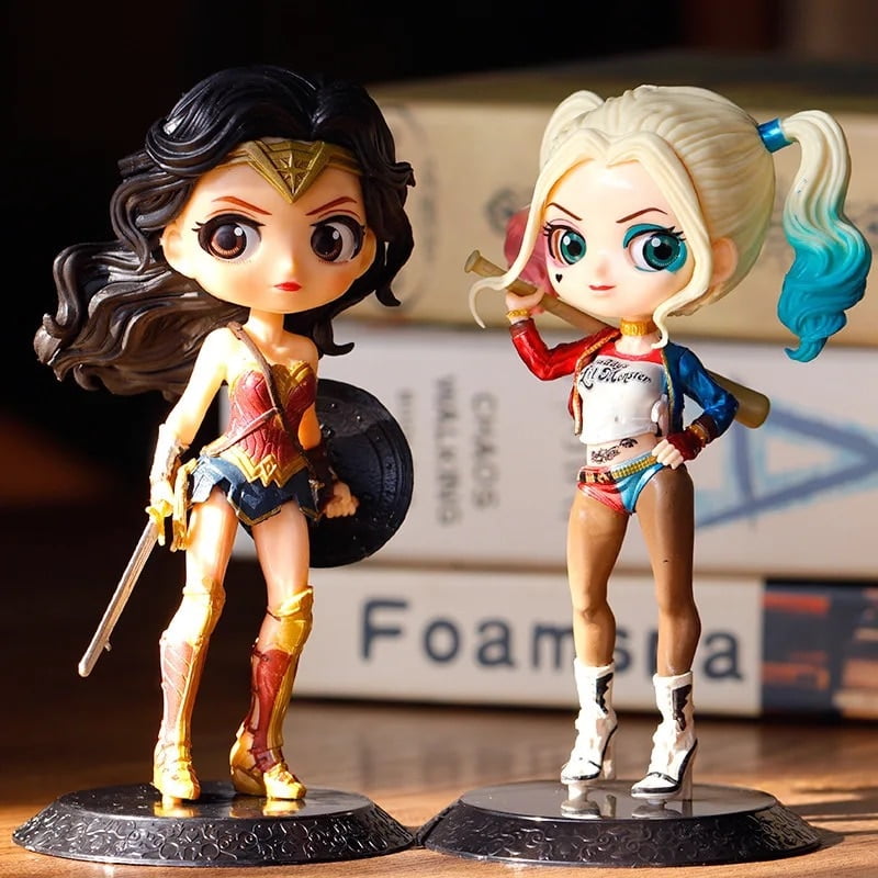 Qposket figura de Anime de Wonder Woman Harley Quinn Joker modelo de juguetes Decoracion de Pastel coleccion de munecas regalo de cumpleanos para amigos Bodega Aurrera en linea