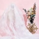 thumbnail image 4 of Tela de tul blanco con copos de nieve de 2,2 yardas, de organza transparente de 59 a 63 pulgadas con patrón de copos de nieve de terciopelo., 4 of 9
