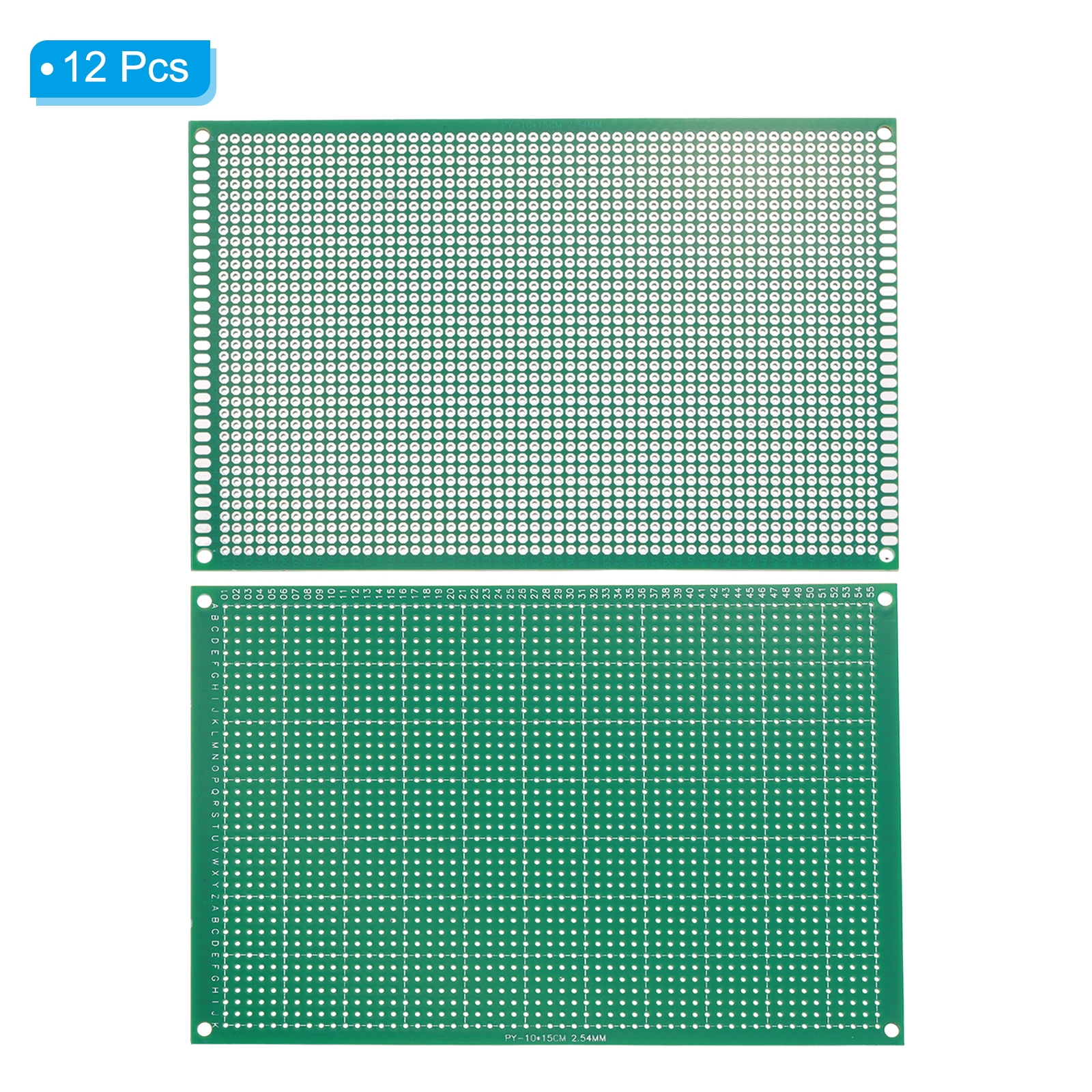 4" x 6" PCB Board Circuit, 12 Pcs Single Sided Prototype Solder Boards for Soldering and Electronic Project Circuit Boards Solderable Breadboard, Green