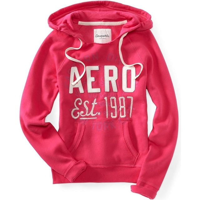 Aeropostale New York City 1987 - Sudadera con capucha para mujer, color rosa, XS Aeropostale Sudadera