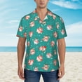 thumbnail image 2 of Fuzoiu Funny Christmas Deer Print Hawaiian Shirt for Men, Summer Beach Casual Short Sleeve Button Down Shirts, Men’s Beach Summer Shirts with Pocket,X-Large, 2 of 7