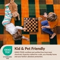 thumbnail image 4 of Design&I 5'x7' Ultra Soft Area Rug, Orange Funky Classroom Checkerboard Bold Abstract Grid with Accents Fluffy Washable Non Shedding for Bedroom Living Room Home Office, 4 of 7