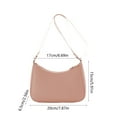 thumbnail image 3 of Women's PU Leather Shoulder Bag - Casual Crossbody Messenger Purse, Adjustable Strap, 20x15x6.5cm, Multiple Colors (White, Khaki, Black, Green, Brown, Pink), 3 of 6
