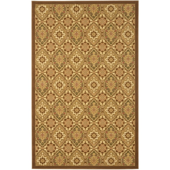 SAFAVIEH Treasures Collection TRE217-2511 Brown/Creme Rug