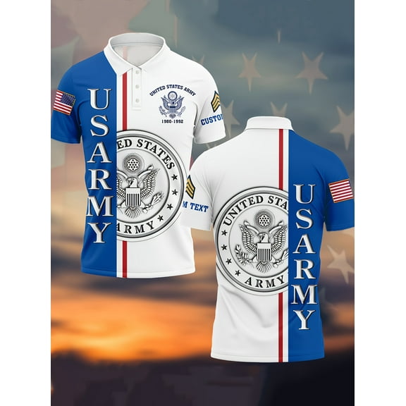Men's 4th of July Flag Graphic Polo Shirts Short Sleeve Polo Casual Independence Day T-Shirts Golf Shirts Men Quick Dry Shirts Casual Stylish Clothes