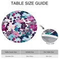 thumbnail image 6 of Pioneer Flower Floral Print Pattern Round Fitted Tablecloth with Elastic Edge,Dining Table Cover Waterproof,Outdoor Round Tablecloth for Camping,Dining,Indoor and Outdoor, 6 of 7