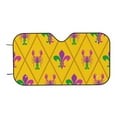 thumbnail image 7 of Fotbe Mardi Gras Crayfish and Fleur de lis Car Windshield Sunshade | Sun Visor Protector Front Window Shade, Keeps Out UV Rays, Keeps Your Vehicle Cool-, 7 of 7