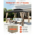 thumbnail image 2 of VEVOR Rideau d'Intimité pour Pavillon Extérieur 13 Pieds x 10 Pieds x 7 Pieds Rideaux de Pavillon Imperméables Kaki, 2 of 9