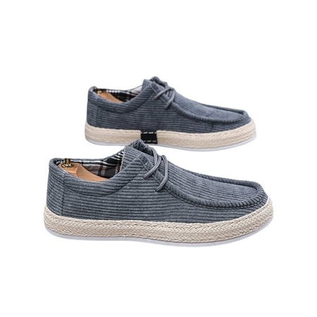 

Daeful Men s Skate Shoes Lace Up Flats Non-slip Casual Shoe Men Soft Lightweight Comfort Loafers Gray 8.5