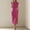 *Hot Pink, variant on ClodeEU Womens Summer Round Neck Sleeveless Dress with Pocket,Long Office Bodycon Dress For Work Hot Pink,Womens Plus XXL
