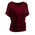 thumbnail image 2 of Xihbxyly Summer Tunic Tops for Women 2025 Women's T Shirts Short Sleeve Tees Graphic Loose Summer Tops Shirts for Women Casual Crew Neck Tops Trendy Lightweight Soft Plus Size Tops, 2 of 5
