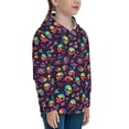 thumbnail image 3 of Uemuo Skull mushroom rainbow color Pattern Hooded Sweatshirt for Youth Pullover with Kangaroo Pocket Trendy youth sweatshirt Casual Hoodie for Boys and Girls-Large, 3 of 6