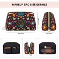 thumbnail image 5 of Naloa Colorful Mexican2 Leather Makeup Bag for Purse Travel, Portable Small Cosmetic Organizer for Women and Girls, Make up Bag with Zipper, 5 of 8