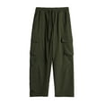 thumbnail image 3 of Ceisia Men Solid Color Breathable Elastic Waist Drawstring Pants All Occasion Gift Casual Trousers, 3 of 5