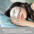 thumbnail image 4 of Silk Eye Sleep Mask Adjustable Strap, Comfortable & Soft Eye Mask Satin Eye Mask, Blindfold Eyeshade for Men & Women for A Full Night's Sleep (Pink Go, 4 of 5