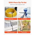 thumbnail image 2 of 1000 Pack 8 Inch Heavy Duty Cable Zip Ties 45LBS Tensile Strength Self Locking Nylon Wire Ties Heat Cold Resistant for Indoor Outdoor Use, 2 of 6