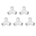 thumbnail image 1 of CIMAXIC 10PCS 3-way Joint PVC Links Fitting Water Pipe Connector (White),1.77"X1.77"X1.77", 1 of 4