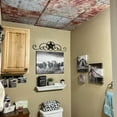 thumbnail image 5 of 261 - Ridged Metal 2 ft. x 2 ft. PVC Lay-in Ceiling Tile in Rustic Ocean (4 Sq.ft) - 1 Piece, 5 of 6