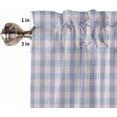 thumbnail image 5 of Pink Kitchen Curtain 24 Inch Length Small Short Cafe Tiers Curtains Drape, Grid Checkered Plaid Gingham Lattice Trellis Window Treatment Rod Pocket Drapery Panels Curtains, 27.5x24, 5 of 5