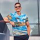 thumbnail image 4 of Balery Greek Island Windmills Painting Camisa Polo de Hombre con Estampado, de Manga Corta y Tejido Medio, Camisa Tipo Golf Polo-4X-Large, 4 of 6