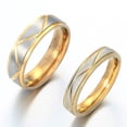 thumbnail image 4 of Yesbay Women Men Stainless Steel Couple Ring Wedding Band Promise Engagement Jewelry, 4 of 7