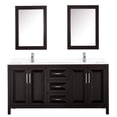 thumbnail image 3 of Wyndham Collection Daria 72" Wood Double Bathroom Vanity in Dark Espresso/Chrome, 3 of 5