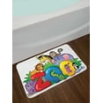 thumbnail image 2 of Zoo Bath Mat, Zoo Sign with Various Animals Mascot Cartoon Characters Cute Playful Kids Room Print, Non-Slip Plush Mat Bathroom Kitchen Laundry Room Decor, 29.5 X 17.5 Inches, Multicolor, Ambesonne, 2 of 2