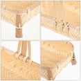thumbnail image 4 of Bamboo Weaving Storage Basket Fruit Holder Bread Container Home Storage Basket, 4 of 9