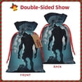 thumbnail image 2 of Xecao Moon Wolf Warrior Print Burlap Gift Bags with Drawstring and Gift Tags, Gift Bags, Burlap Bags, Jute Bags for Party, Christmas, DIY Craft Bags-Small, 2 of 9