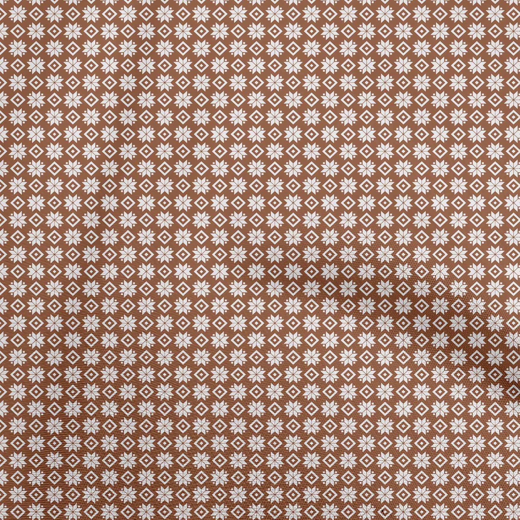 oneOone Polyester Spandex Brown Fabric Christmas Fabric For Sewing Printed Craft Fabric By The Yard 56 Inch Wide