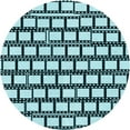 thumbnail image 1 of Ahgly Company Machine Washable Indoor Round Transitional Medium Teal Green Area Rugs, 5' Round, 1 of 7