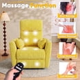 thumbnail image 4 of Homall 360° Power Swivel Recliner High Back Adult Rocker Recliner Chair with 2 Pillows for Nursing Expectant Mothers,Corduroy Yellow, 4 of 8