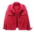 thumbnail image 6 of YDFCWXW Women's 2025 Fall Stretch Denim Jacket RD2, S, 6 of 6